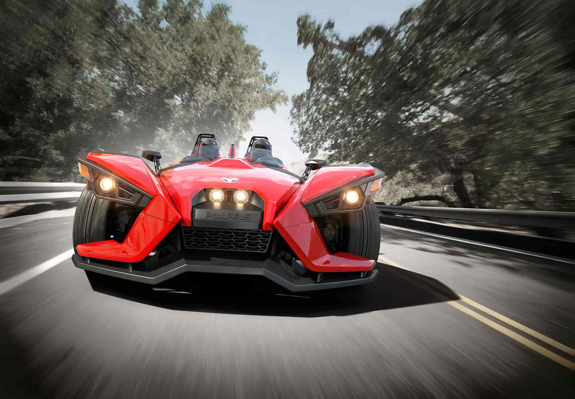 WD Roadster Hood Graphics Kit Decal – For Polaris Slingshot SL 2015-2021, Ice Red
