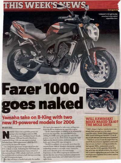 2006 Yamaha FZ1 , Fazer 1000 Prototype