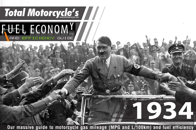 1934 Motorcycle MPG Fuel Economy Guide