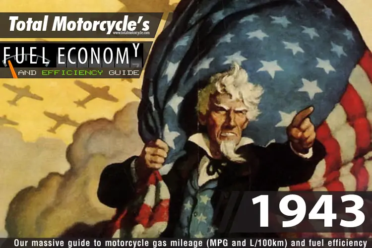 1943 Motorcycle MPG Fuel Economy Guide