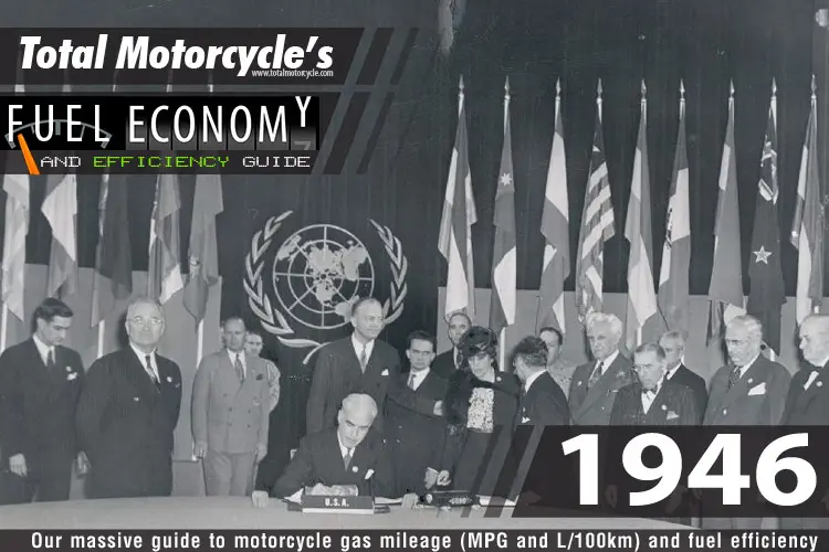 1946 Motorcycle MPG Fuel Economy Guide