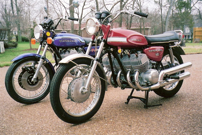1972 Kawasaki H2 1000cc four cylinder and 1970-Kawasaki H1 850cc