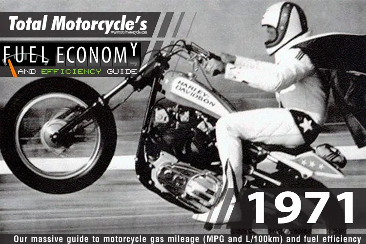 1971 Motorcycle MPG Fuel Economy Guide