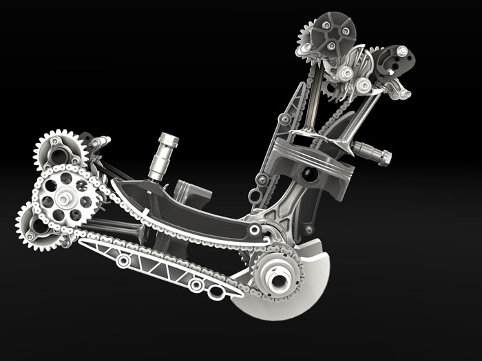 2012 Ducati Superquadro 195hp L-twin Engine 