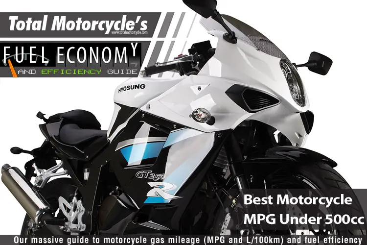 Best Motorcycle MPG Under 500cc Guide in MPG and L/100km