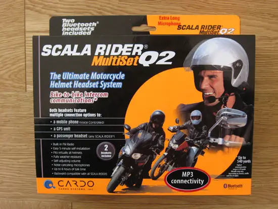 Cardo Scala Rider Multiset Q2 Motorcycle Helmet Headset System