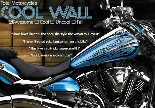 Total Motorcycle's Cool Wall Results. Your Guide to Motorcycle Coolness.
