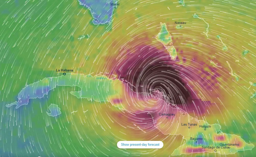 Irma over Cayo Coco, Saturday, September 9th, 2017 @ 2AM