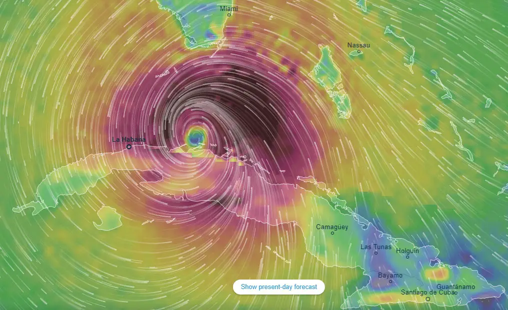 Irma over Varadero, Saturday, September 9th, 2017 @ 9PM