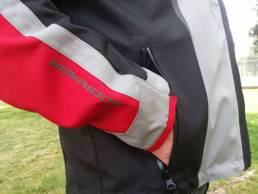 Right hand belly pocket of the Optima Jacket