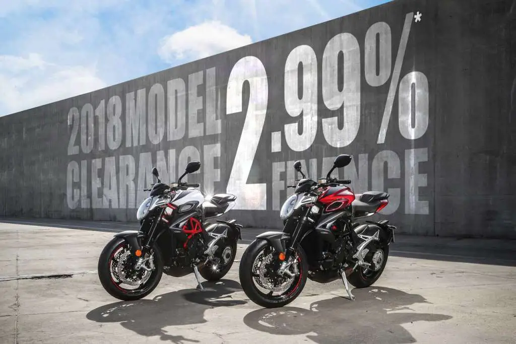 MV Agusta USA 2.99% low finance offer on motorcycle models