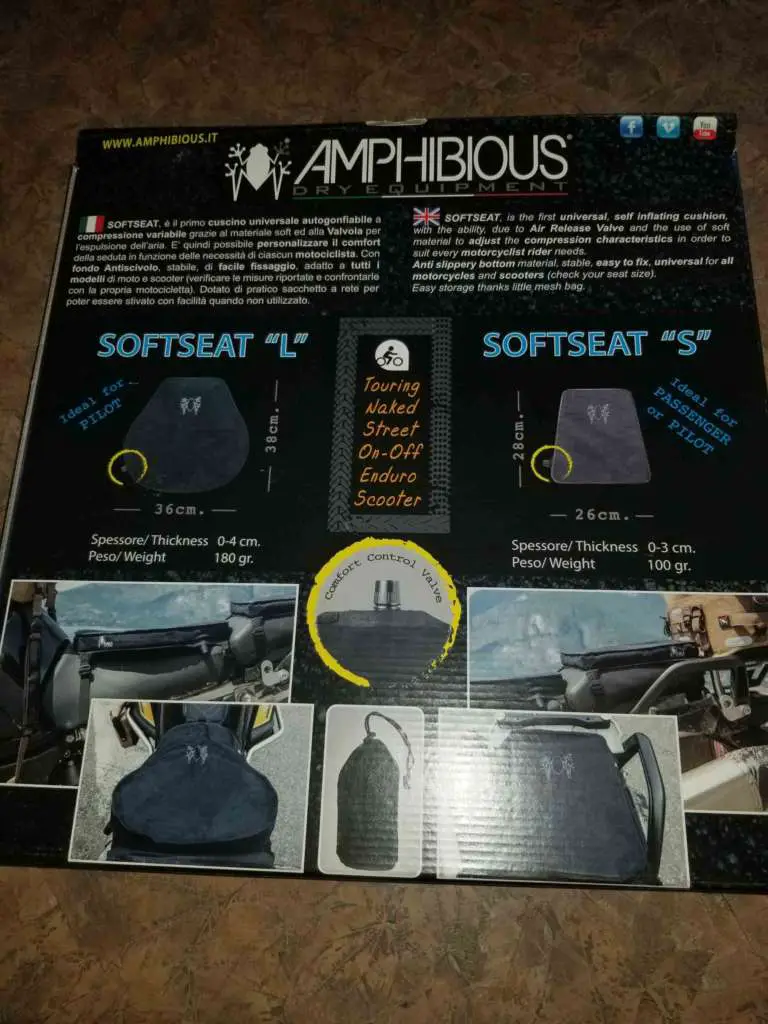 The back side of the Amphibious Soft Seat Box, featuring both sizes