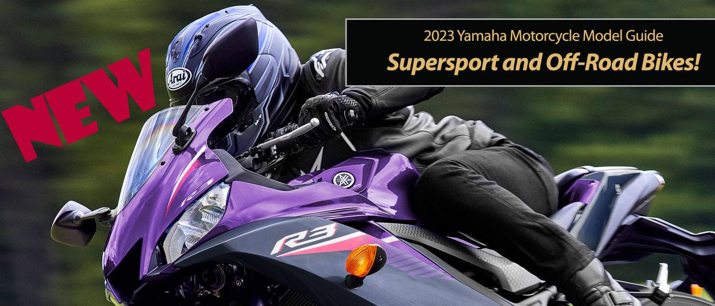 New cutting-edge 2023 Yamaha Supersport and Off-Road Bikes