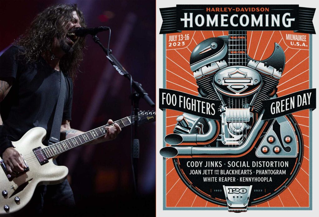 FOO FIGHTERS AND GREEN DAY TO HEADLINE HARLEY-DAVIDSON HOMECOMING FESTIVAL