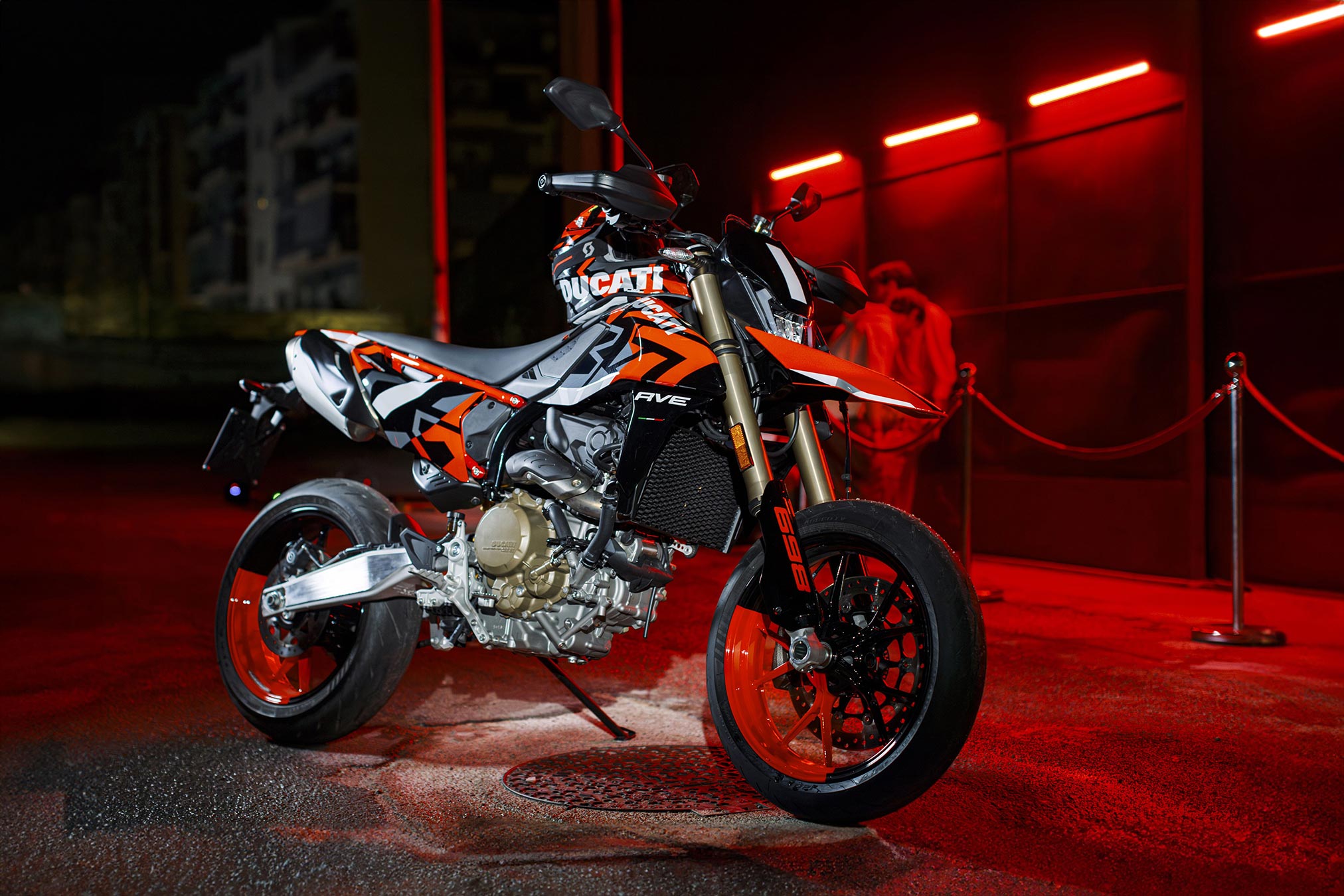 Protections De Fourche Avant/arrière Pour Ducati Hypermotard 698 Mono/RVE 2024 - Sliders En POM - Réduction Dommages Chute