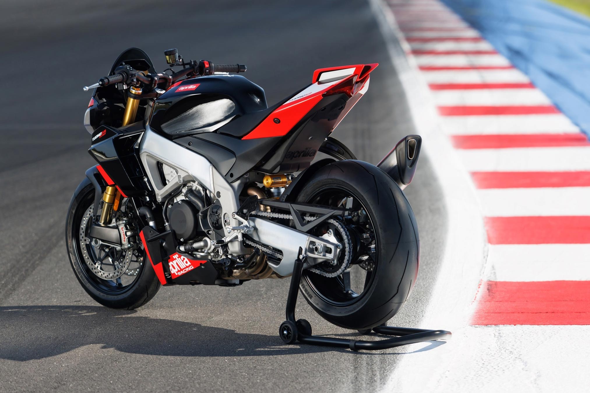 Adesivi Grafici Per Cerchioni Aprilia Tuono V4 1100 Factory - Bianco - Kit 12 Pezzi Largo 180mm - Alta Resistenza Solvente