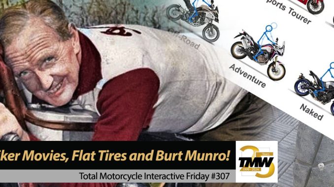 Interactive Friday: Motorcycle Movies, Flat Tires and Burt Munro!